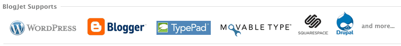 BlogJet supports: WordPress, Blogger, TypePad, Movable Type, Squarespace, Drupal and more...